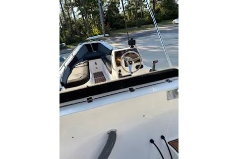 Slide: The Image of 2005 AB Inflatables Nautilus 15 DLX boat interior with steering console and seating. - 4