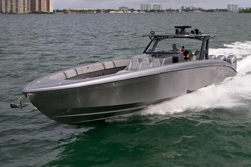 The Image of Manufacturer Provided Image: 2019 Midnight Express 43 Open boat cruising on the water. - 0