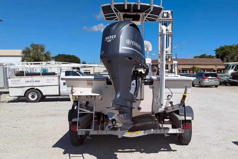 Slide: The Image of 2011 Pathfinder 2400 Tournament Edition boat with Yamaha 300 V6 engine on trailer. - 4