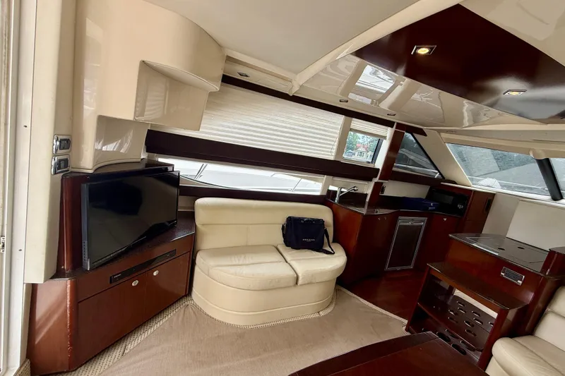 Slide: The Image of Luxurious interior of a 2011 Meridian 341 Sedan yacht with modern amenities. - 25