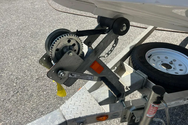 Slide: The Image of Trailer winch and wheel of 2020 G3 BOATS Sportsman 1810 with Yamaha Vmax 115 SHO. - 24