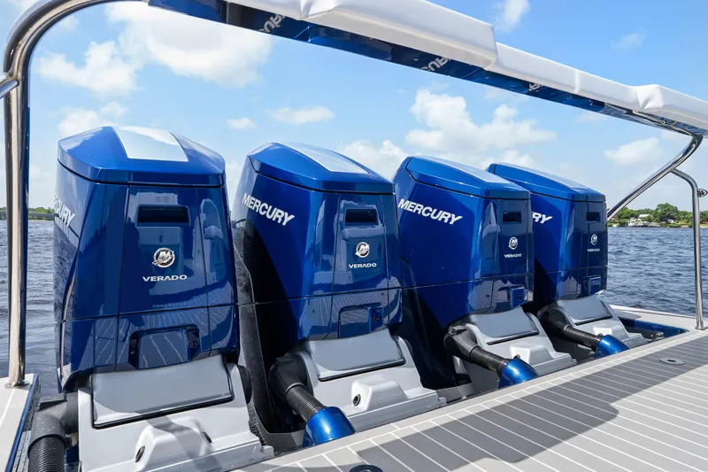 Slide: The Image of 2024 Formula 500 Super Sport Crossover boat speakers and deck detail. - 43