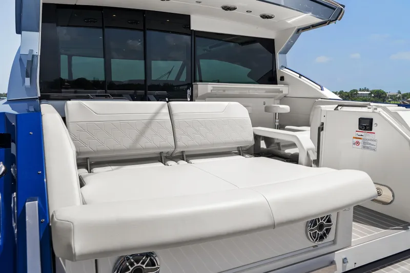 Slide: The Image of 2024 Formula 500 Super Sport Crossover with four Mercury Verado outboard engines. - 44