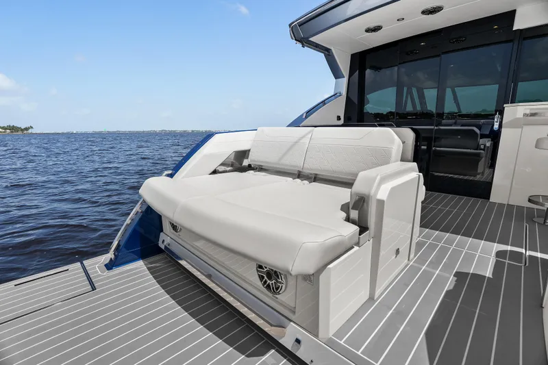 Slide: The Image of 2024 Formula 500 Super Sport Crossover boat dashboard with safety warnings and controls. - 65