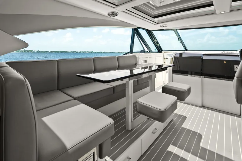 Slide: The Image of 2024 Formula 500 Super Sport Crossover interior with modern seating and sleek design. - 77