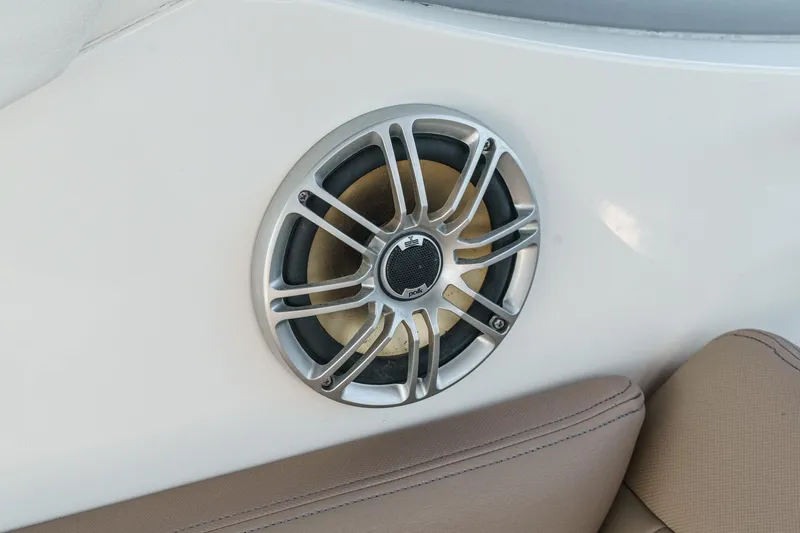 Slide: The Image of Speaker on 2016 Sea Ray 280 Sundancer boat, featuring Polk audio system. - 21