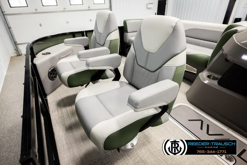 Slide: The Image of Luxurious seating in 2026 Avalon LSZ EL boat, featuring modern design and comfort. - 26