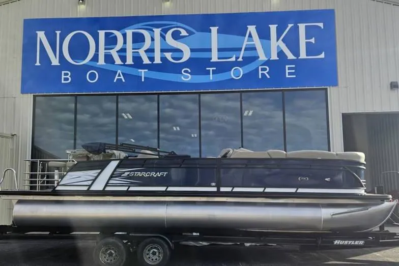 The Image of 2023 Starcraft CX 23 DL BAR pontoon boat at Norris Lake Boat Store. - 1