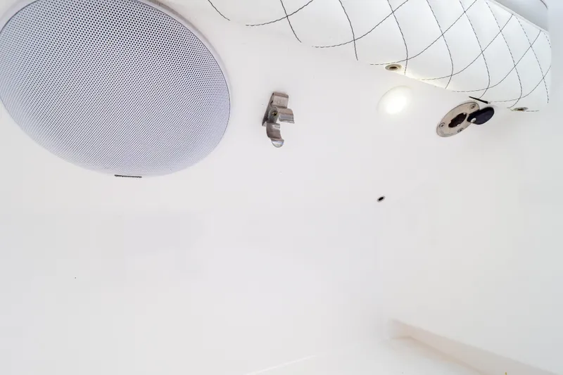 Slide: The Image of 2023 Intrepid 345 Valor interior ceiling with speaker and light fixtures. - 101