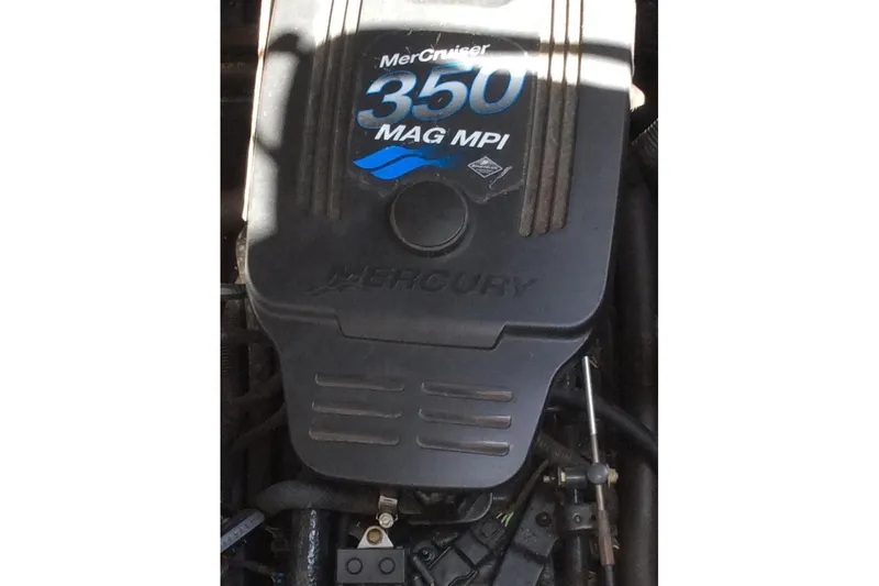 Slide: The Image of MerCruiser 350 MAG MPI engine in 2003 Sea Ray 320 Sundancer boat. - 5