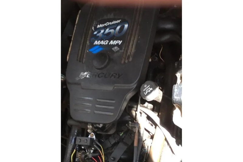 Slide: The Image of MerCruiser 350 MAG MPI engine in a 2003 Sea Ray 320 Sundancer boat. - 6