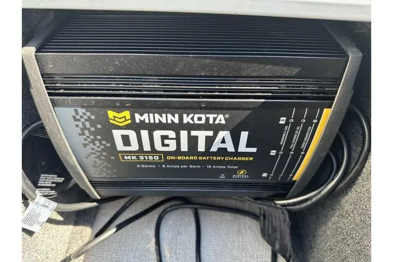 Slide: The Image of Minn Kota Digital MK 315D on-board battery charger in Starcraft Delta 168 Tiller boat. - 18