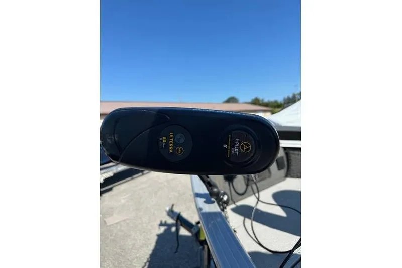 Slide: The Image of Close-up of a 2021 Starcraft Delta 168 Tiller boat with Yamaha F70LA motor. - 20