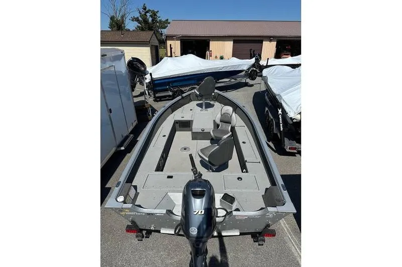 Slide: The Image of 2021 Starcraft Delta 168 Tiller boat with Yamaha F70LA engine and trailer. - 9