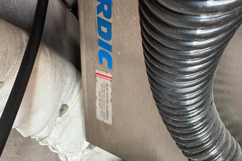 Slide: The Image of Close-up of Nordic marine equipment in a 1985 Beneteau First 345 sailboat. - 21