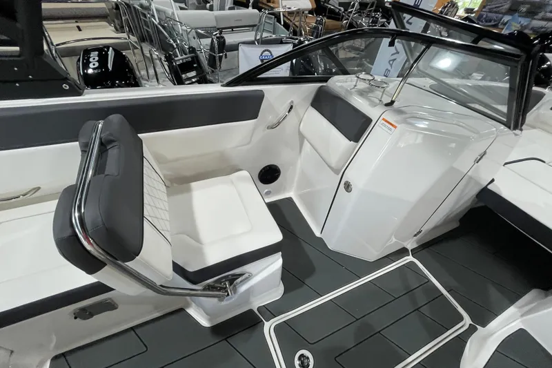 Slide: The Image of 2026 Bayliner D22I boat interior with sleek seating and modern design. - 13