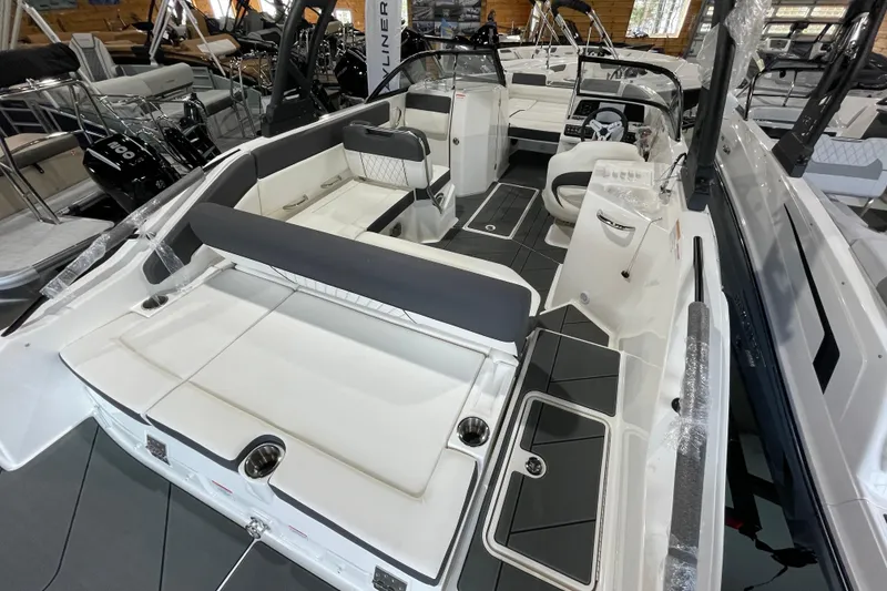 Slide: The Image of 2026 Bayliner D22I boat interior with sleek seating and modern design. - 6