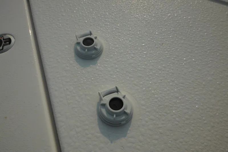 Slide: The Image of Close-up of deck fittings on a 2026 Tidewater 232 LXF boat. - 37