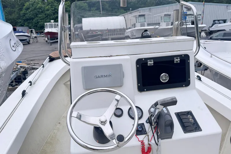 Slide: The Image of 2017 May-Craft 20 Cape Classic boat console with Garmin navigation system. - 4