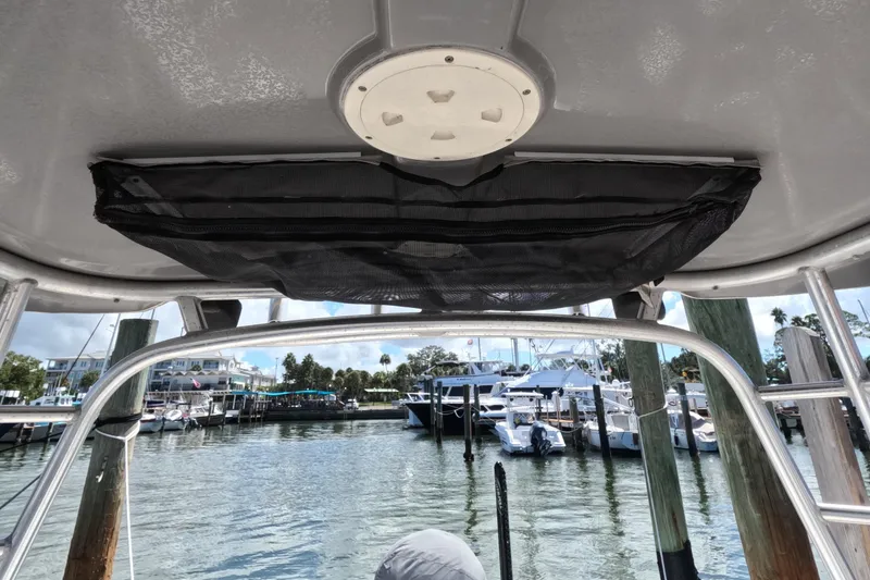 Slide: The Image of Electrical panel of 2012 Robalo R247 Dual Console boat with battery switches. - 110