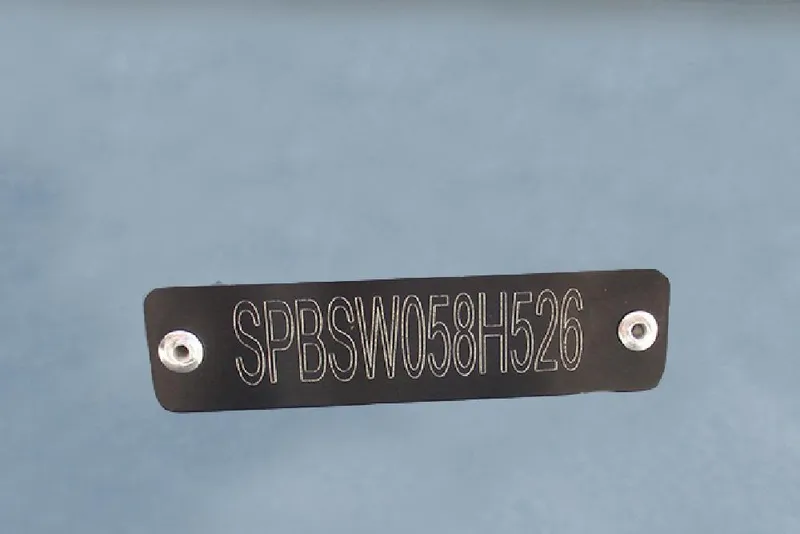 Slide: The Image of 2026 Sea Pro 225FLX Sandbar boat identification plate with serial number SPBSW058H526. - 28