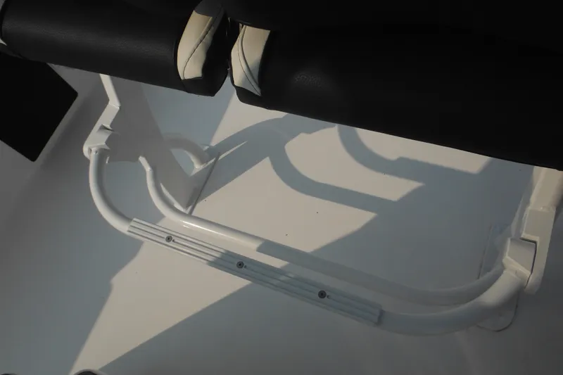 Slide: The Image of 2026 Tidewater 210 LXF boat seating and footrest detail. - 35