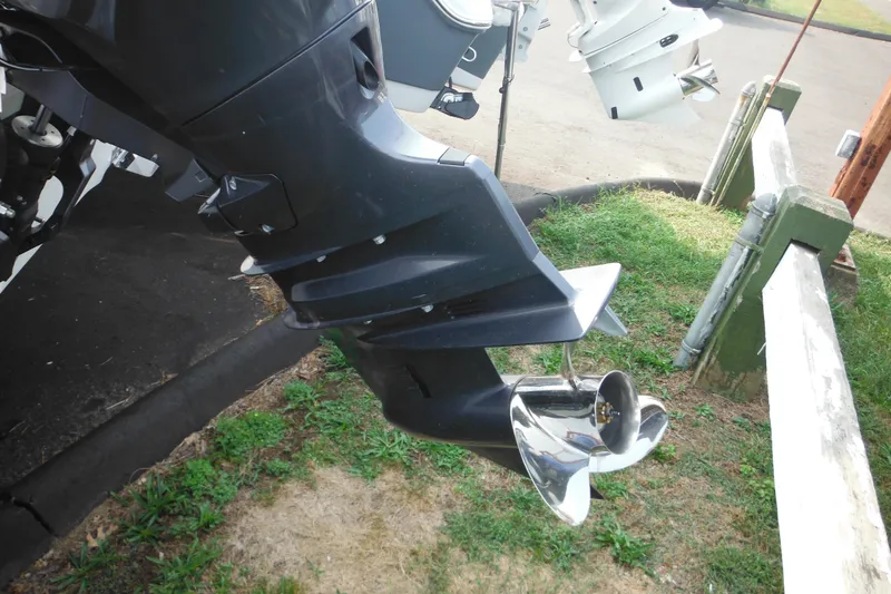 Slide: The Image of Outboard motor of a 2026 Tidewater 210 LXF boat on display. - 7