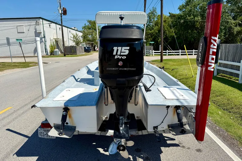 Slide: The Image of Rear view of a 2004 Destiny 190 TV boat with 115 Pro outboard motor. - 3