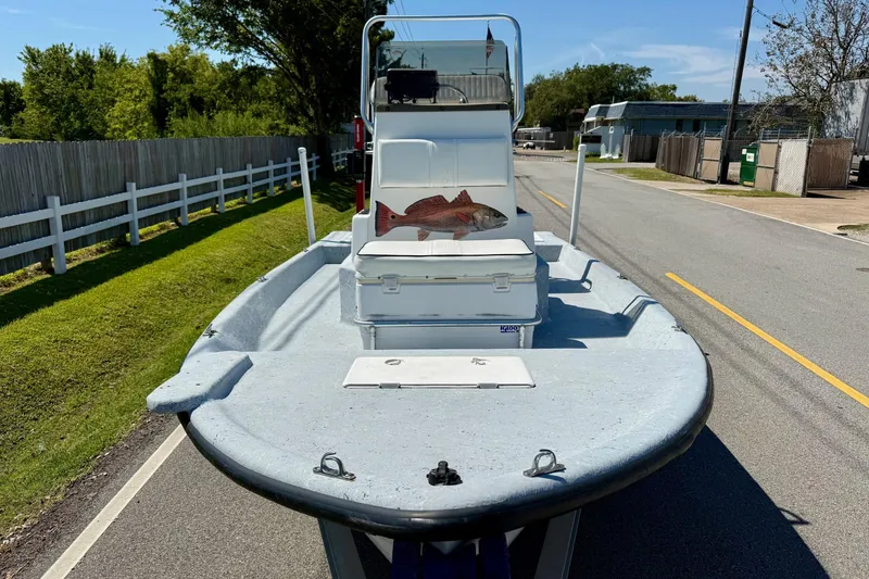 Slide: The Image of Boat on road with fish on seat, Destiny 190 TV, 2004 model. - 6