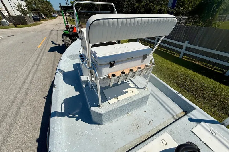 Slide: The Image of Boat with seating and cooler on a trailer, Destiny 190 TV, 2004 model. - 8