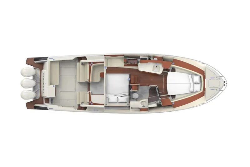 Slide: The Image of Manufacturer Provided Image: Top view of 2023 Hinckley Sport Boats 40x model layout. - 25
