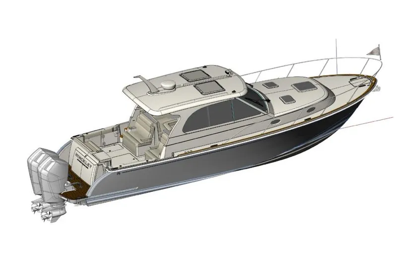 Slide: The Image of Manufacturer Provided Image: 2023 Hinckley Sport Boats 40x model, luxury motorboat with dual outboard engines. - 27