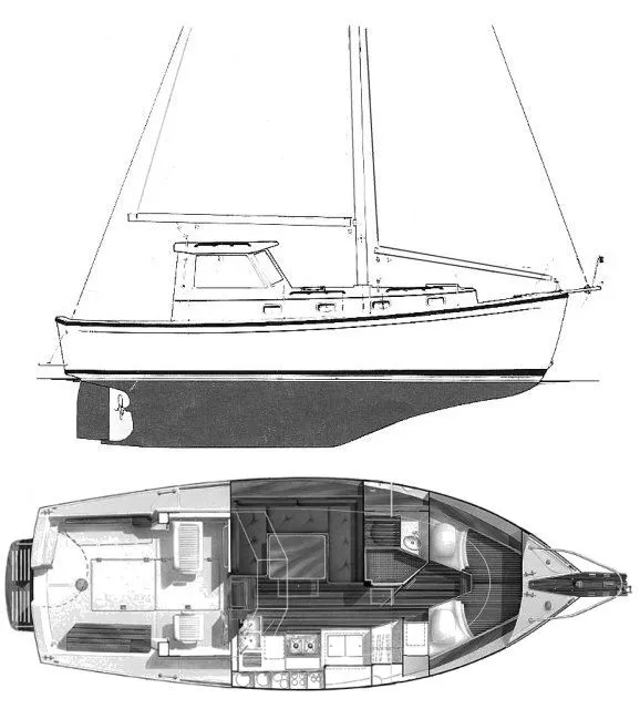Slide: The Image of Cape Dory Motorsailer 300 1986 - 15