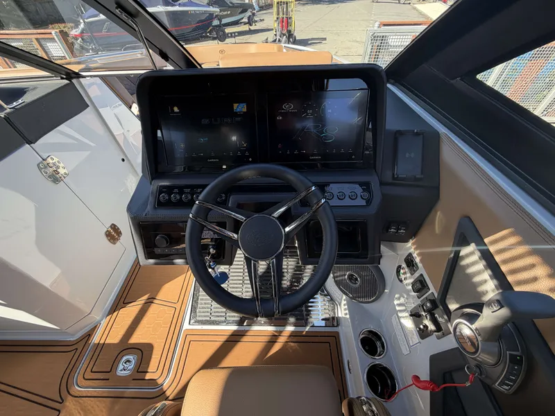Slide: The Image of Interior view of 2026 Cobalt R8 Surf cockpit with modern controls. - 11