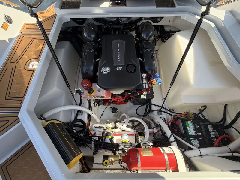 Slide: The Image of Engine compartment of 2026 Cobalt R8 Surf with Volvo Penta engine. - 12