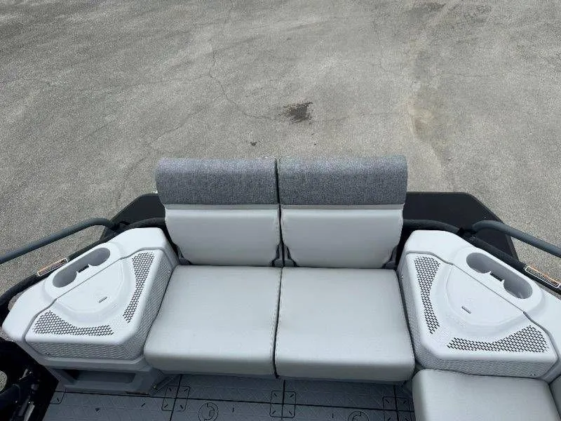 Slide: The Image of Interior of 2026 Sea-Doo Switch Sport 18 with gray seating. - 30
