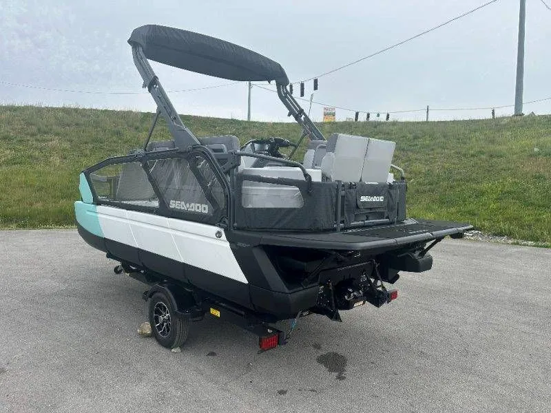 Slide: The Image of 2026 Sea-Doo Switch Sport 18 on trailer, ready for adventure. - 41