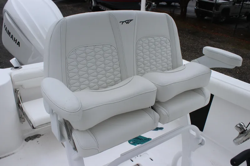 Slide: The Image of Luxury seating on 2026 Tidewater 232 LXF boat with Yamaha engine. - 10