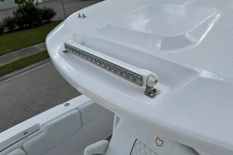 Slide: The Image of LED light bar on 2025 Sea Fox 288 Commander boat, showcasing sleek design and functionality. - 113