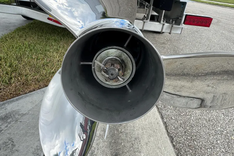Slide: The Image of Close-up of a 2025 Sea Fox 288 Commander boat propeller on a trailer. - 16