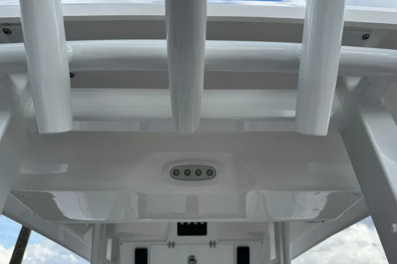 Slide: The Image of 2025 Sea Fox 288 Commander T-top structure with integrated lighting. - 29