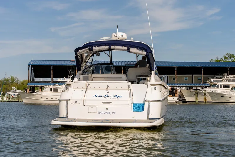 Slide: The Image of 2008 Regal Commodore 4060 yacht docked at marina in Edgewater, MD. - 6