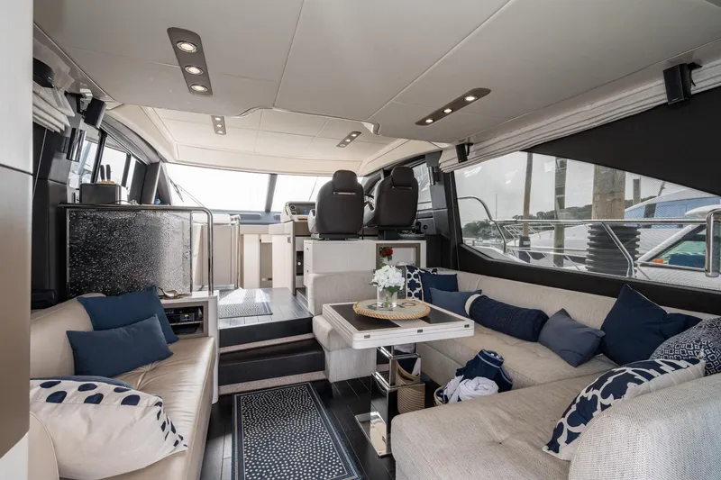 Slide: The Image of Luxurious interior of 2020 Azimut Fly 50 yacht with elegant seating and modern design. - 29