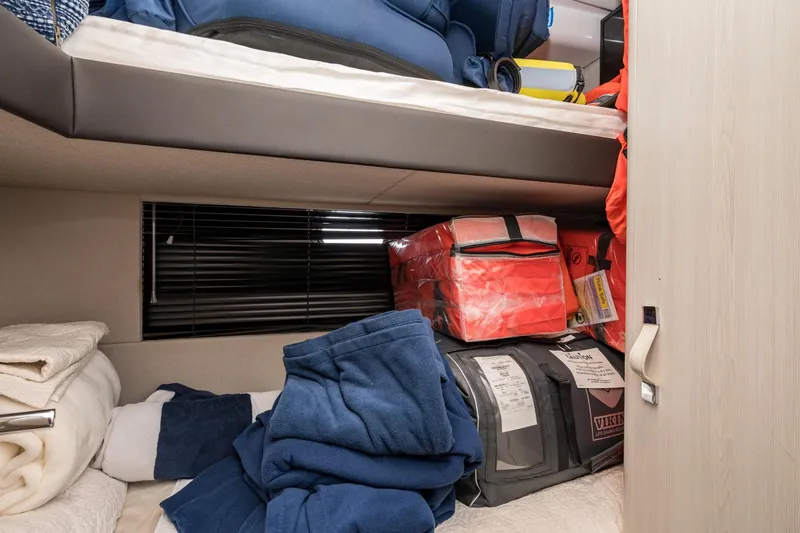 Slide: The Image of Storage area in 2020 Azimut Fly 50 yacht with life jackets and towels. - 37