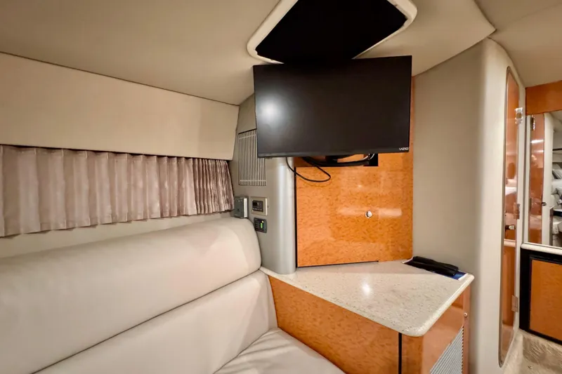 Slide: The Image of Interior of 2006 Formula 370 Super Sport with TV and seating area. - 37