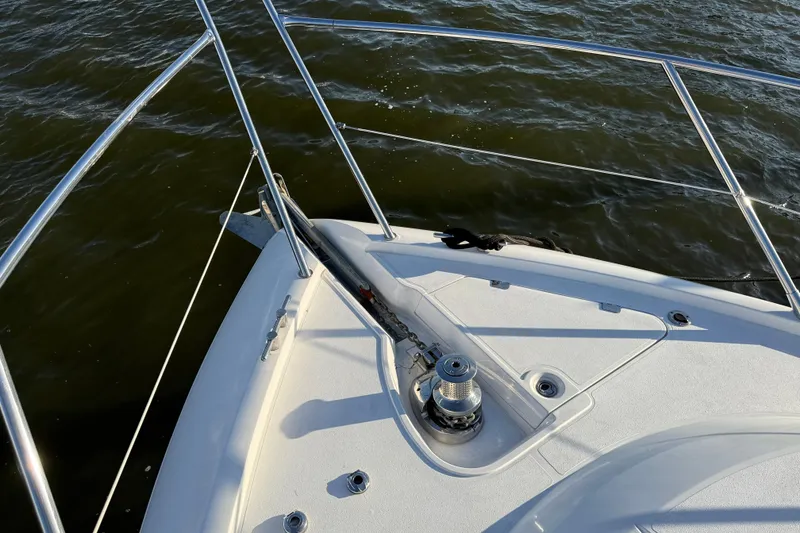 Slide: The Image of Bow view of 2008 Sunseeker Manhattan 50 yacht on water. - 5