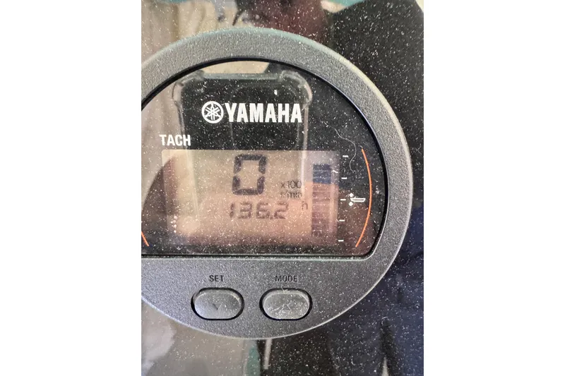 Slide: The Image of Yamaha tachometer display on 2017 Tidewater 220 CC Adventure boat. - 12