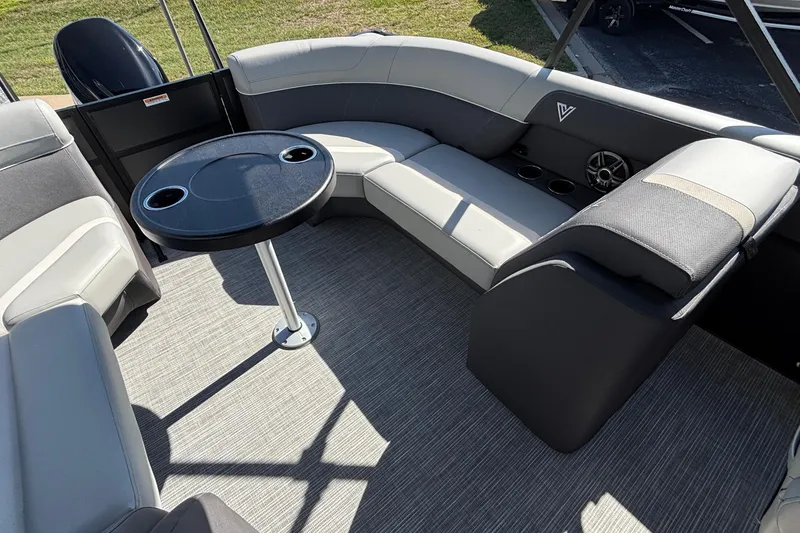 Slide: The Image of Luxurious interior of 2026 Viaggio X24U boat with seating and table. - 20