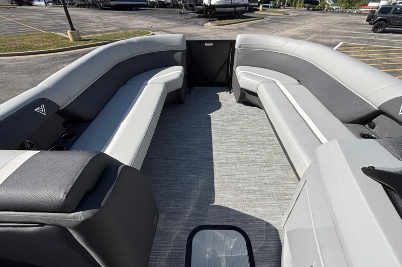 Slide: The Image of Luxurious interior of 2026 Viaggio X24U boat with spacious seating and modern design. - 6