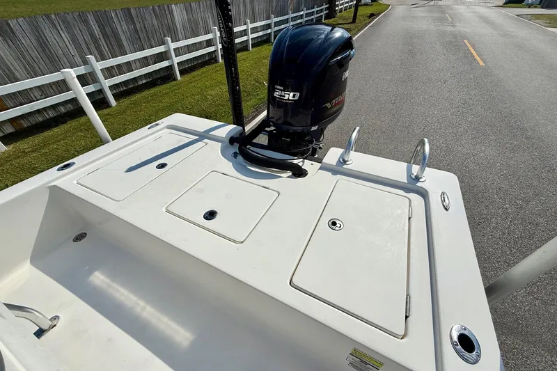 Slide: The Image of 2012 Pathfinder 2400 Tournament Edition boat with Yamaha 250 engine on a road. - 7